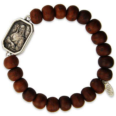 MB315 - Mona Lisa Image Plate Elastic Bead Bracelet